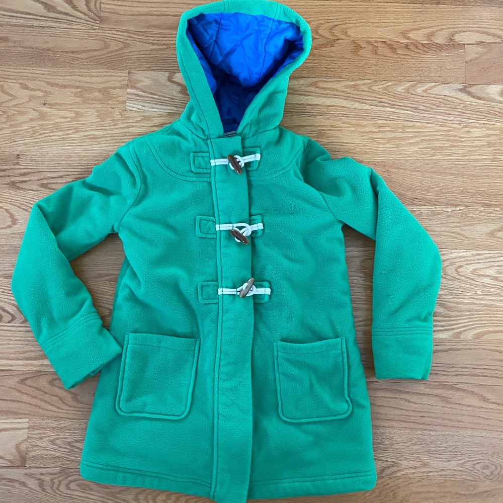 Old Navy Girl's Green Fleece Hooded Pea Coat (XL)